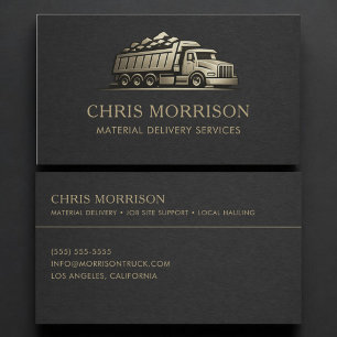 Material Delivery Services Professional Business Card