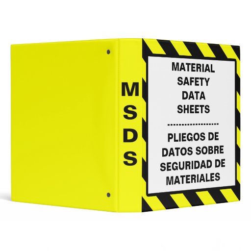 Material Safety Data Sheets Bilingual Binder | Zazzle