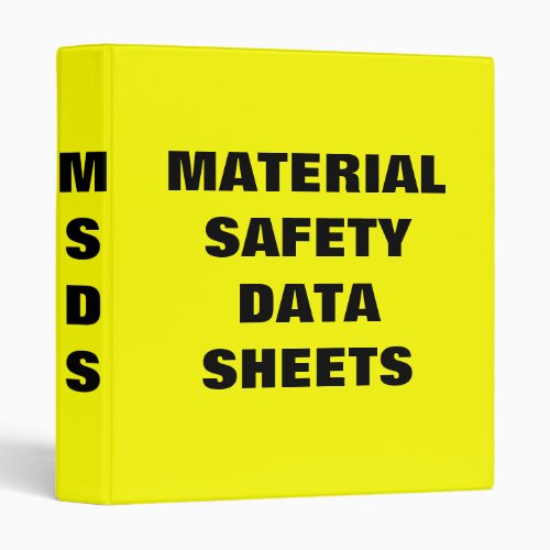 Material Safety Data Sheets Binder