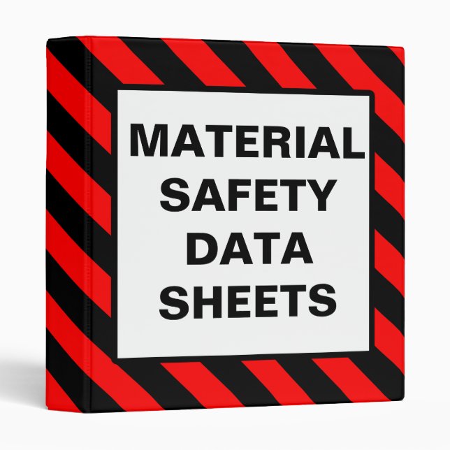 Material Safety Data Sheets Red Binder (Front/Spine)