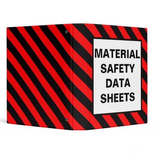 Material Safety Data Sheets Red Binder | Zazzle