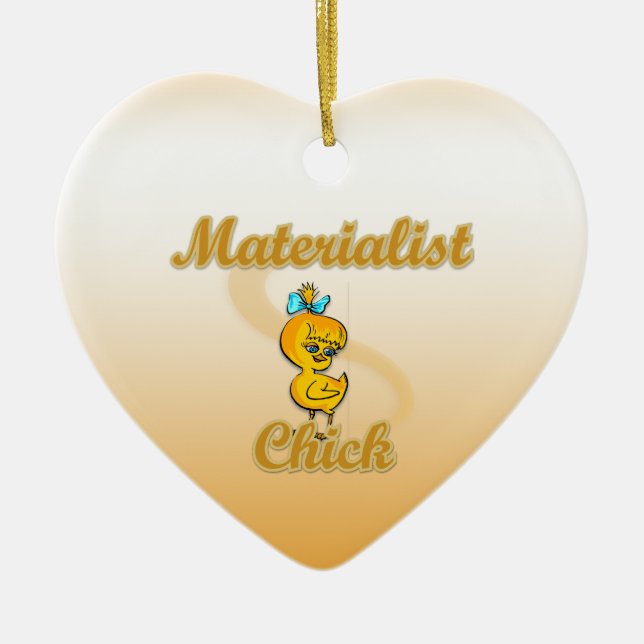 Materialist Chick Ceramic Ornament (Front)