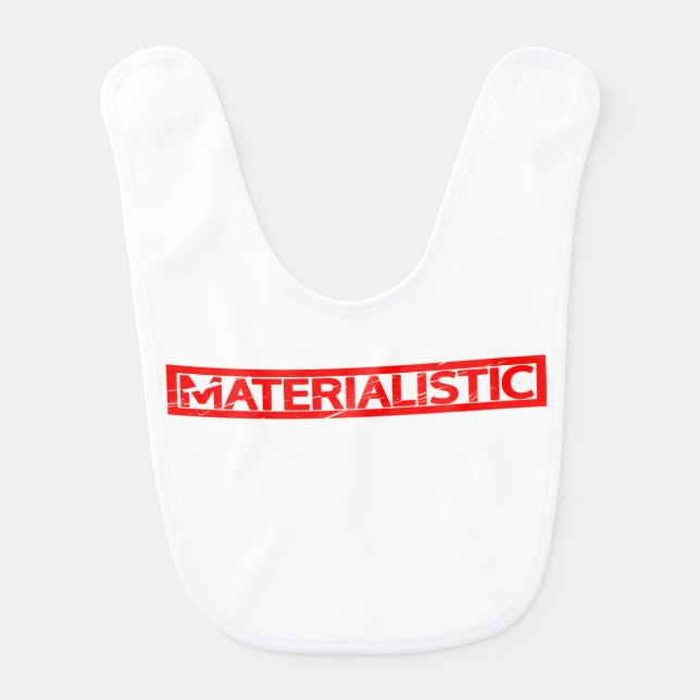 Materialistic Stamp Baby Bib (Front)