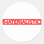 Materialistic Stamp Classic Round Sticker