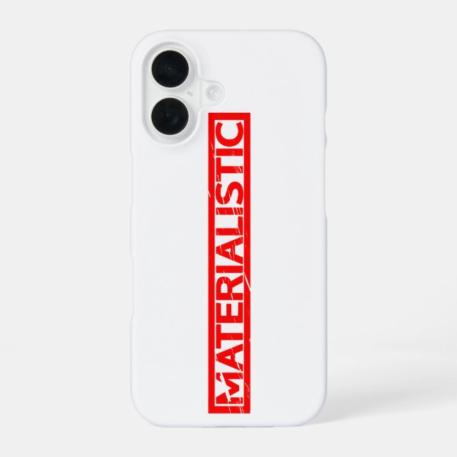 Materialistic Stamp Iphone Case (Back)