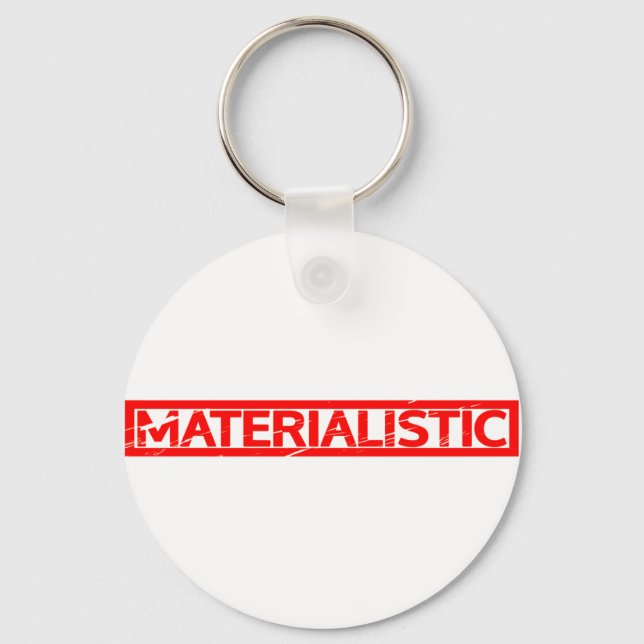 Materialistic Stamp Keychain (Front)