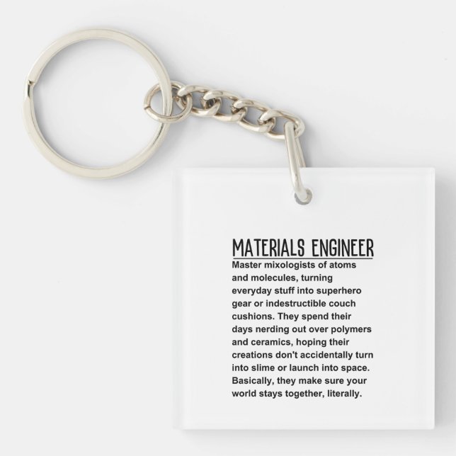 Materials engineer keychain (Front)