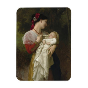 Maternal Admiration by William Bouguereau Magnet