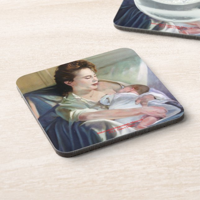Maternidad/Maternidade/Maternity Beverage Coaster (Left Side)