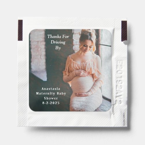 Maternity Baby Shower Mother To Be Expecting Photo Hand Sanitizer Packet