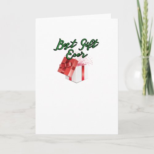 Maternity Best Gift Ever Christmas Bump Pregnancy Holiday Card