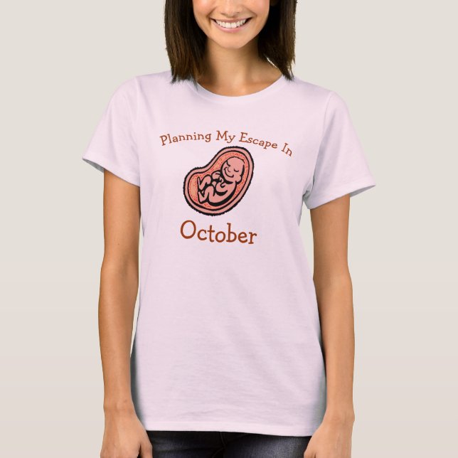 Maternity, Birth Month T-Shirt (Front)