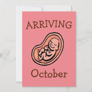Maternity, Birth Month T-Shirt Invitation