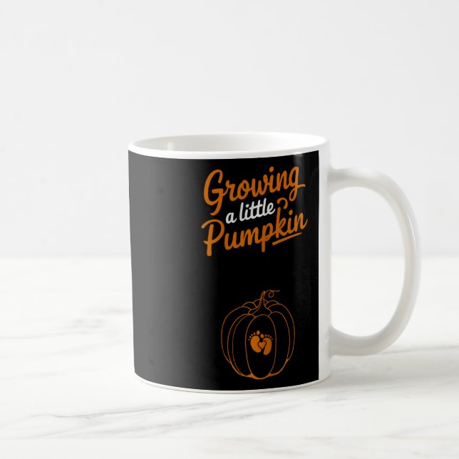 Maternity Growing A Little Pumpkin Thanksgiving Pr Coffee Mug (Right)