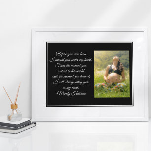 Maternity Photo Beautiful Pregnant Mom Quote Poster