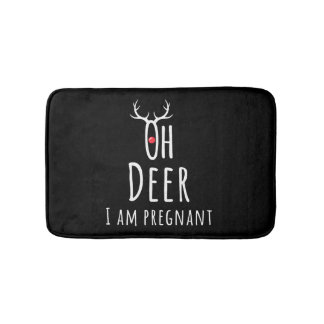 Maternity Pregnancy Pregnant Baby Christmas Deer Bath Mat