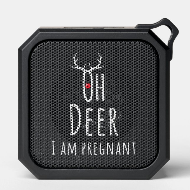 Maternity Pregnancy Pregnant Baby Christmas Deer Bluetooth Speaker (Front)