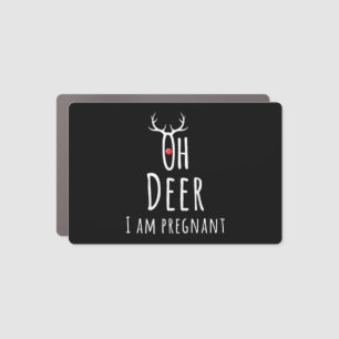 Maternity Pregnancy Pregnant Baby Christmas Deer Car Magnet