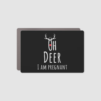 Maternity Pregnancy Pregnant Baby Christmas Deer Car Magnet