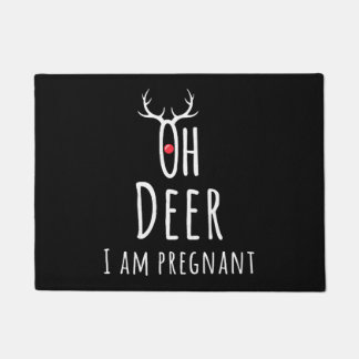 Maternity Pregnancy Pregnant Baby Christmas Deer Doormat