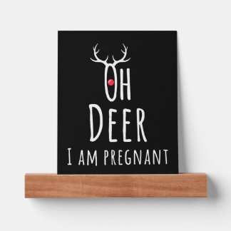 Maternity Pregnancy Pregnant Baby Christmas Deer Picture Ledge