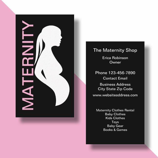 Maternity Shop Modern Business Cards (Creator Uploaded)