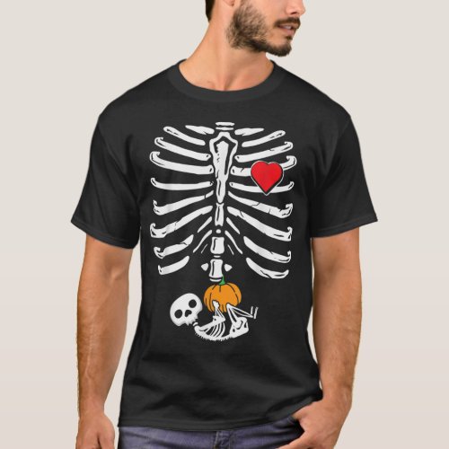 Maternity Skeleton Baby Funny Pregnancy Halloween T_Shirt