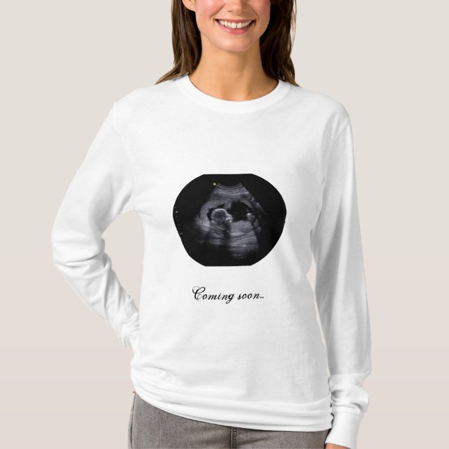 Maternity T-shirt with sonography image (Front)