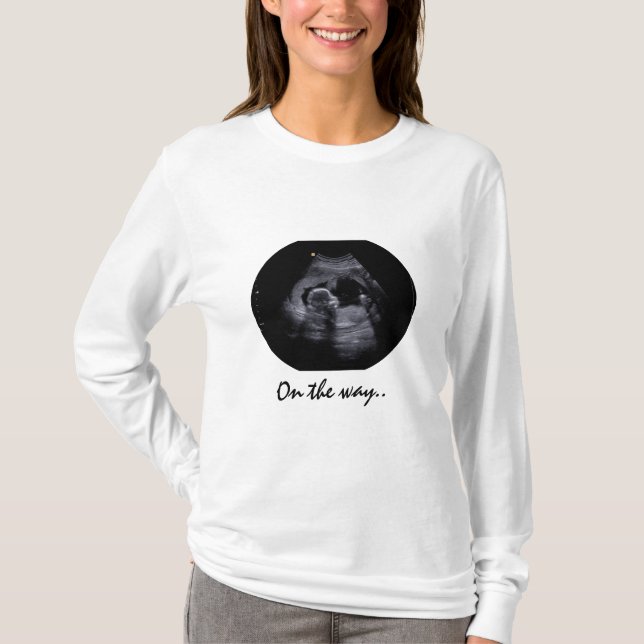 Maternity T-shirt with sonography image (Front)