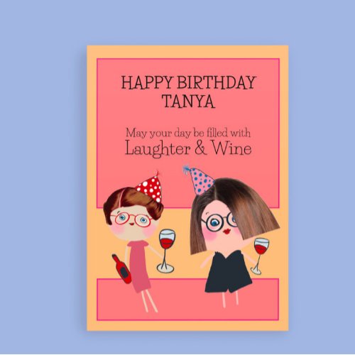Mates  Wine Birthday  Card