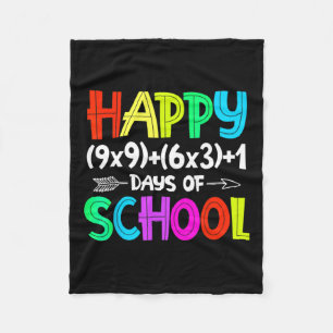 Math 100 Days Of School Math Teacher 100th Day Fleece Blanket