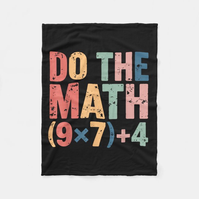 Math 67 Meme Six Seven Illustration Fleece Blanket (Front)