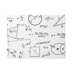 Math Algebra Geometry whiteboard Doormat