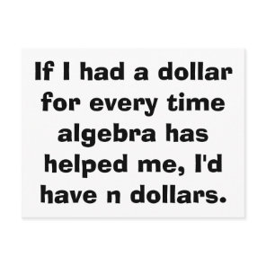 Math Algebra Postcards