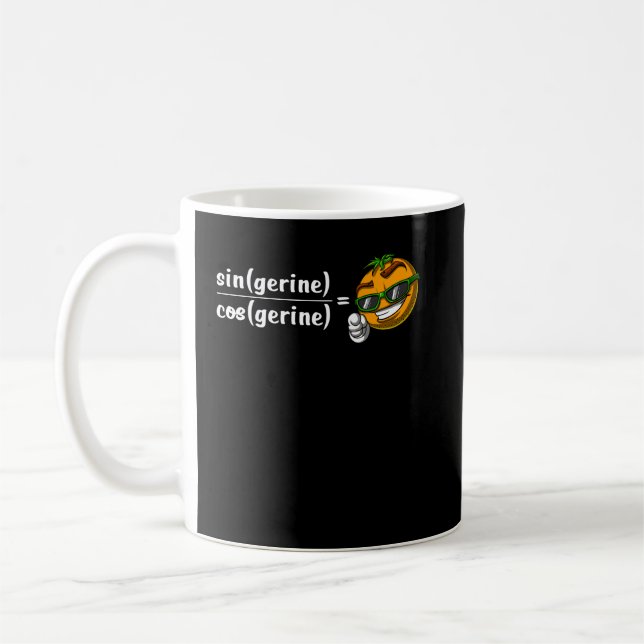 Math Algebra Tangerine Funny Science Joke Coffee Mug (Left)