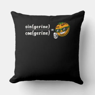 Math Algebra Tangerine Funny Science Joke Throw Pillow