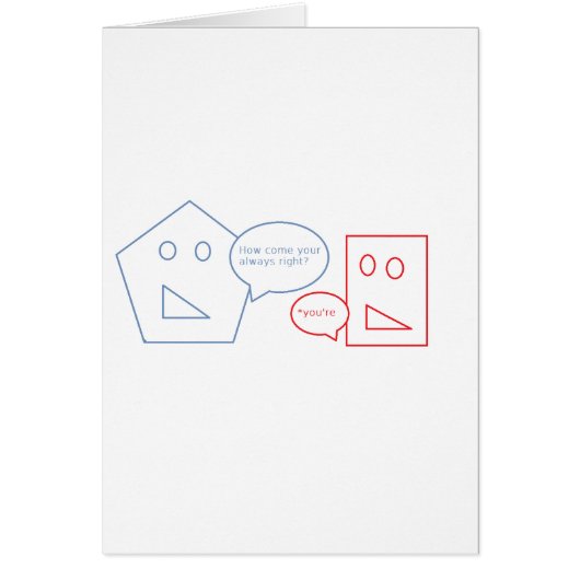 Math and English Pun Cards (Front)
