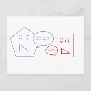 Math and English Pun Postcard