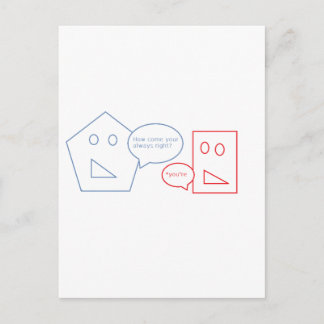 Math and English Pun Postcard