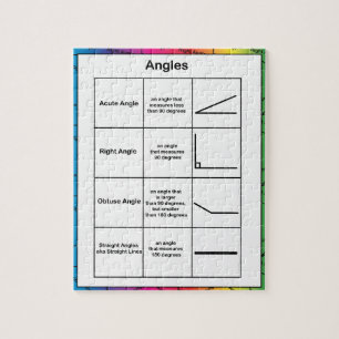 Math Angles Geometry Rainbow Background Jigsaw Puzzle