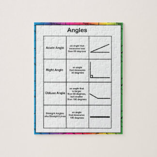 Math Angles Geometry Rainbow Background Jigsaw Puzzle
