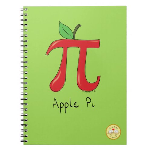 Math Apple Pi Symbol Teacher Cute Cartoon Notebook