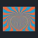 MATH ART HEART postcard<br><div class="desc">using a striped vertical pattern...  --->edit --->perspective (drag lower corner to center to create an inverted pyramid) duplicate layer twice,  flip them vertically,  move to the edges so entire canvas is covered) merge visible and...  --->filter --->polar coordinates... </div>