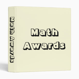 Math Awards Certificates and Memories Binder