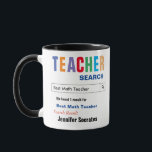 Math Best Teacher Gift Mug<br><div class="desc">Customize this funny custom best teacher gift mug to make a gift they will love. Great gift for teachers homeschool teachers,  teachers aids and professors.</div>