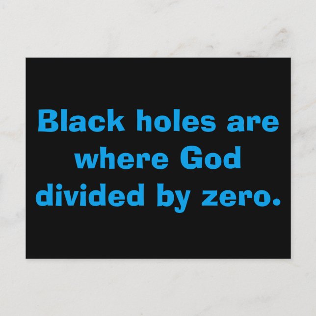 Math Black Hole Postcards (Front)