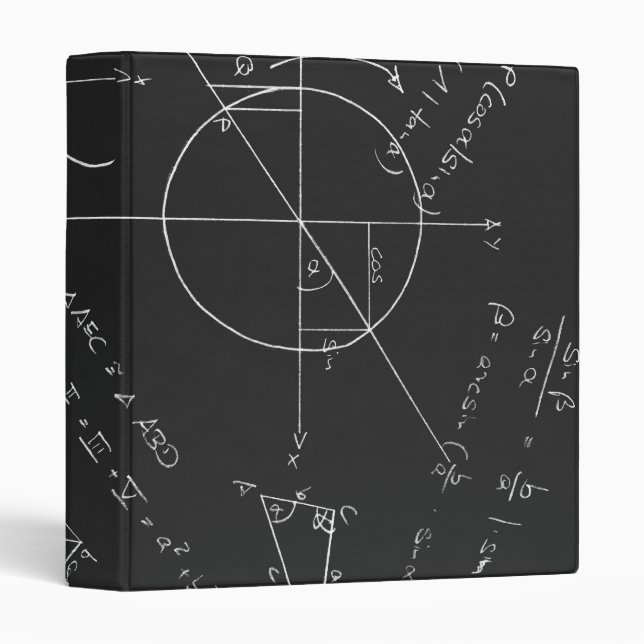 Math blackboard 3 ring binder (Front/Spine)