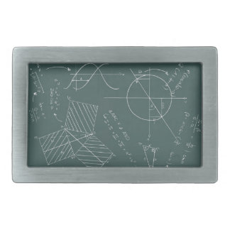 Math blackboard belt buckle