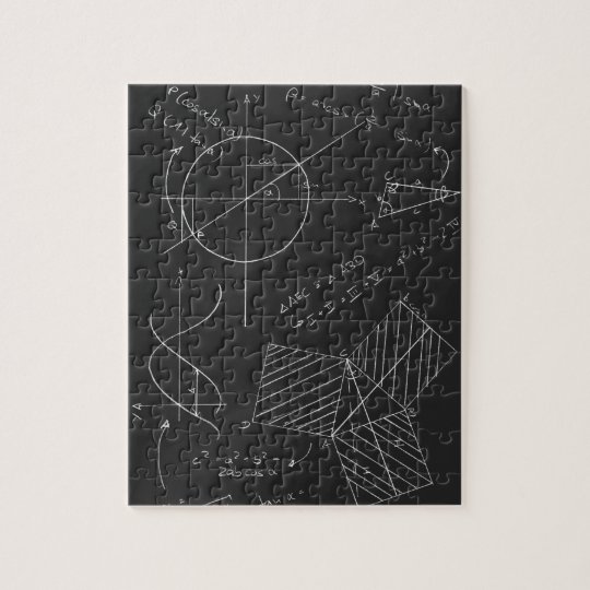 Math blackboard jigsaw puzzle
