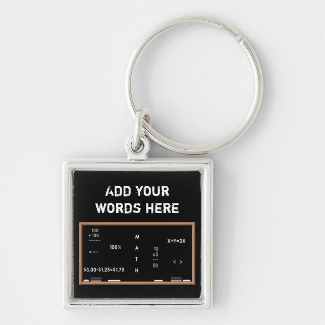 Math blackboard keychain (Front)
